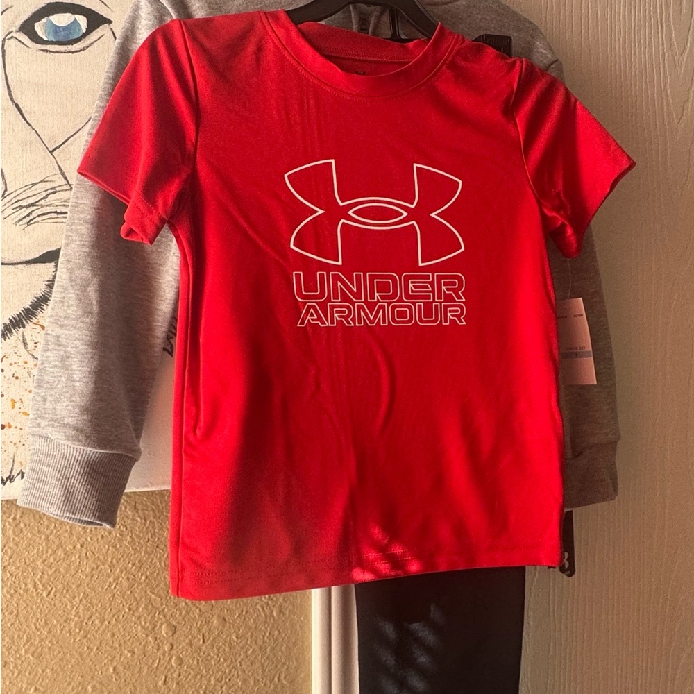 Under Armour Kids Bright Red Tee